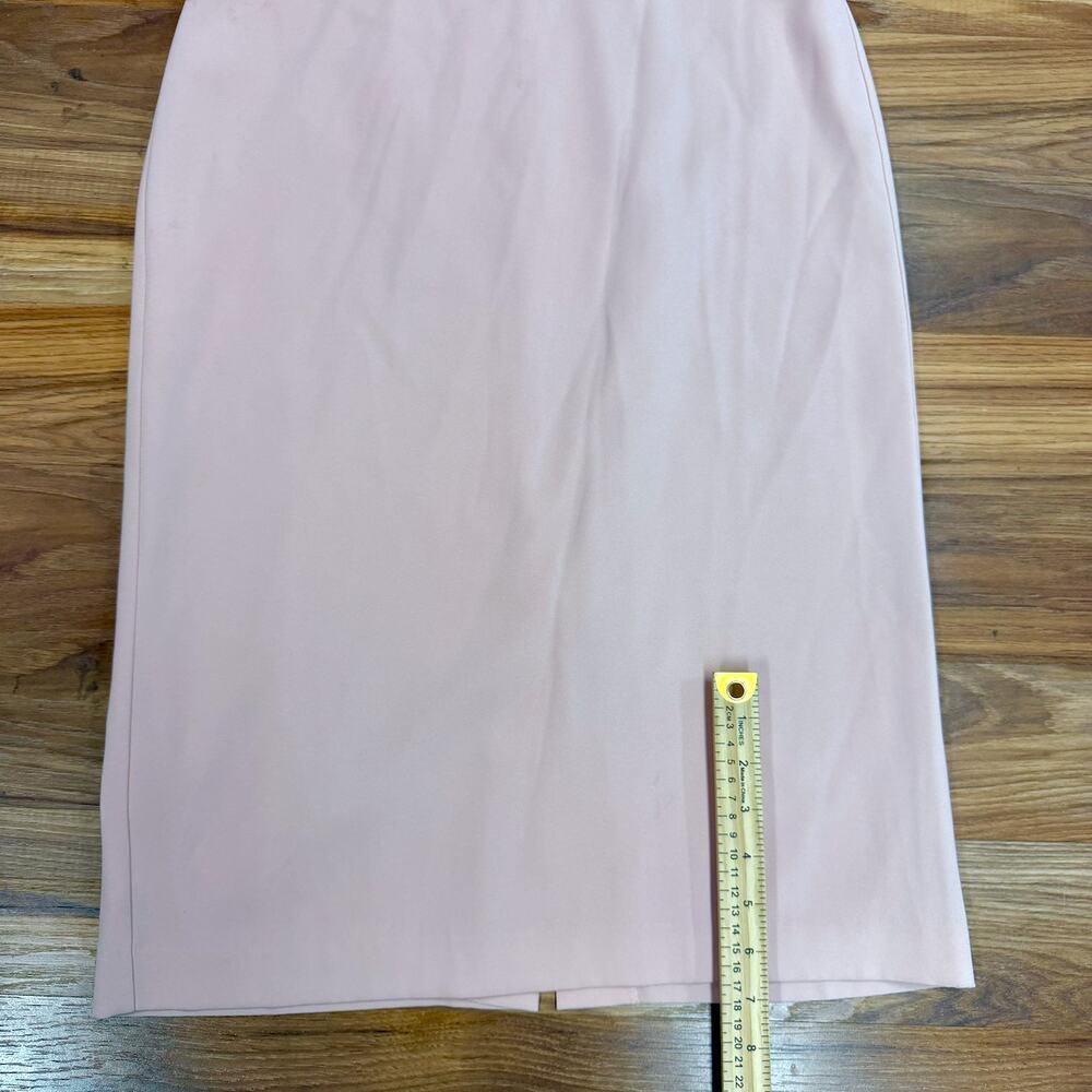 Ann Taylor Blush Pink Sleeveless Wrap Dress SZ 4 Capsule Midi Sheath Minimalist - Picture 10 of 10